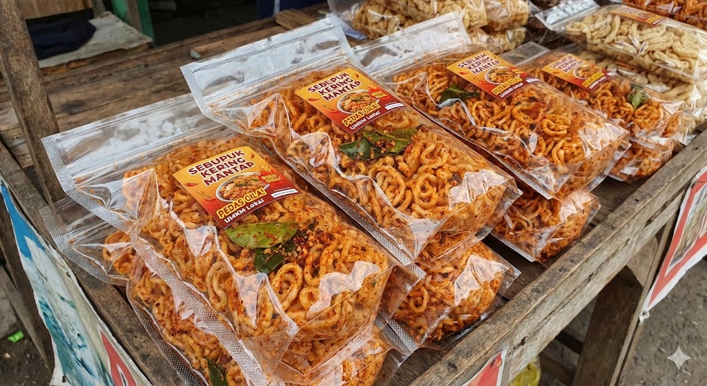 Kerupuk seblak pedas kering